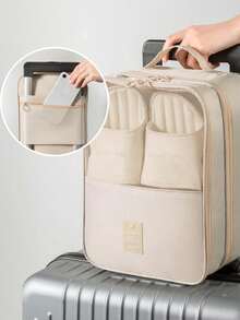 Waterproof Travel Shoe Bag, 3-Layer Multifunctional Vacation Shoe Storage Bag, Portable Shoes Organizer, Luggage Trolley Insert Shoe Box, Bedroom Shoe Organizer Bag, Business Travel Shoe Storage Bag Boot Bag Shoes Case Shoe Storage Box Shoes Organizer Accessories For Travel Vacation Cruise Holiday Travelling Bag Travel Stuff Essentials For College Dorm Home School - Multicolor - View 8