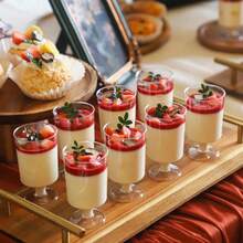 10/20/40/120pcs Dessert Cups, 120ml/4oz Round Transparent Dessert Cups, Reusable For Wedding Party DIY Desserts, Pudding, Mousse, Appetizers, Cakes - Transparent - View 4