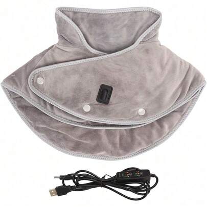 Ergonomic Wearable Heating Pad For Neck Shoulders & Back Pain Relief, 3 Customizable Heat Settings With Auto Shut-Off Protection, Machine Washable Design For Home Office Use - Ideal Gift For Men Women & Parents