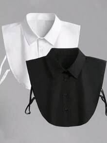 1pcs Simple Versatile Shirt Collar Insert, Suitable For Daily Wear - White - View 5