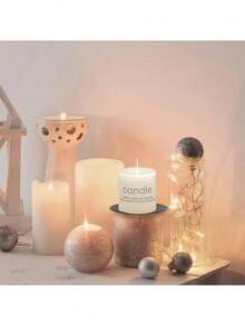 1pc Black Cone Candle Holder, Black Rimmed Tray, Advent Wreath Candle Holder, Metal Candle Holder To Secure Candles, For Advent, Wedding, Christmas, Party, Dinner Table Centerpiece, Valentine's Day, Holiday Party Decor - Multicolor - View 6