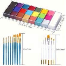 JIHUIPAI 20 Colors Face Paint Palette, Body Art Makeup For Stage, Halloween & Christmas Costume - Multicolor - View 2