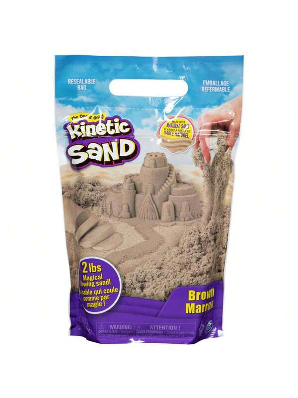 Spin Master Kinetic Sand, The Original Moldable Sensory Play Sand, Pink, 2 Lb. Resealable Bag, Ages 3+