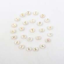 1pc New Fashion Round Initial Heart Golden Bead Chain Bracelet For Women - Yellow Gold - View 4