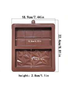 1pc Chocolate Silicone Candy Mold Suitable For Homemade Chocolate Bars, Homemade Gifts, Thanksgiving, Christmas, Valentine's Day, Etc., Dessert Making And Easy To Clean Pyramid And Rectangular Shapes, Non-Stick, Flexible,