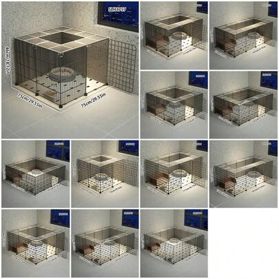 Black High-Density Pet Fence, Indoor Balcony Anti-Escape Wrought Iron Railing Fence, Suitable For British Shorthair Cats