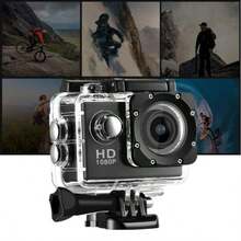 Cámara de acción impermeable 1080P 12MP Full HD cámara deportiva submarina 30M, videocámara de gran angular de 140 grados con múltiples accesorios - aleatorio - Ver 7