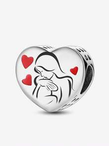 1颗时尚心形吊坠珠，适合女士手链、手镯DIY饰品制作及日常配饰装饰，适合女孩佩戴 - 串珠 - 查看 14