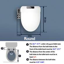 Bidet Toilet Seat, Electronic Heated Smart Toilet Seat With Unlimited Heated Water And Warm Air Dryer, Adjustable Temperature, Self-Cleaning Stainless Steel Nozzle, Side Panel Control - 美規B型插(110-127V) - 查看 10