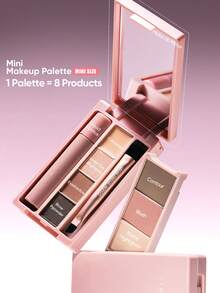 JUDYDOLL 迷你彩妆盘、紧凑型眼影盘、彩妆组合盘、睫毛膏、旅行和日常使用、哑光、荧光笔、眉粉、轮廓 - 05 Sleepless Box - 查看 5