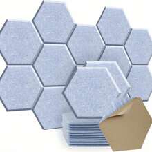 12pcs Self-Adhesive Acoustic Foam Panels, 12x10 Inches, High Density 339.51LB/M², Sound Absorbing Insulation Decorative Tiles, No Nails Wall Decor, Multi-Purpose For Valentine's Day, Home, Study, Office, Classroom, Christmas & New Year Decoration, Photo Display, Message Board, Creative New Year Gift - Multicolor/A - View 11