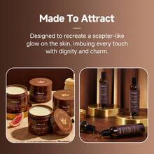 Hllozzi King And Monarch Body Butter & Body Oil / 120ml / 4.06 Fl.Oz & 120g / 4.23 Fl.Oz Enriched With Camellia Extract, Deeply Moisturizes And Hydrates Skin, Long-Lasting Fragrance, Suitable For All Body Parts. Women's Body Care Set, Suitable For All Skin Types, Gentle And Moisturizing. Christmas Gift Set For Women. - 棕色 - 查看 8