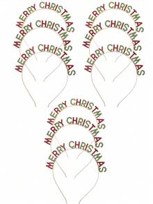 1 buc/3 buc/6 buc bentițe de Crăciun pentru femei, bentiță de Crăciun fericit, coroană cu stras, accesorii de păr pentru petrecere de vacanță, adulți, fete, cerc de păr, bentiță de păr pentru femei, accesorii de păr