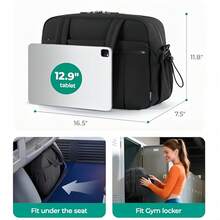 Large Capacity Gym Bag , Duffle Bag For Travel With Wet Pocket, Lightweight Carry On Weekender Duffel,  Multi-Compartments Shoulder Bag,  Water Resistant Handbag - 黑色 - 查看 4