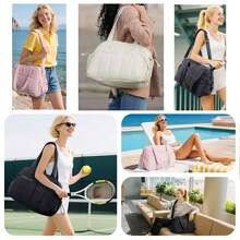 Large Capacity Gym Bag , Duffle Bag For Travel With Wet Pocket, Lightweight Carry On Weekender Duffel,  Multi-Compartments Shoulder Bag,  Water Resistant Handbag - 綠色 - 查看 2