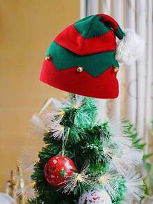 1/3pcs Christmas Knitted Hat-Autumn And Winter Warm Merry Christmas Bell Hat Wool Ball Hat Parent-Child Hat Christmas Hat Bell Knitted Wool Hat - Multicolor - View 3