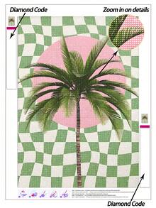 5D DIY钻石画 | 热带海滩风景钻石画套装。网格艺术植物画。高清钻石画艺术，手工装饰画，全套马赛克工艺套装，锻炼DIY技能和专注力。 - 彩色 - 查看 8