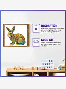 1pc Asymmetrical Shaped Wooden Elephant Puzzle, Adult Leisure Game Toy, Great Gift For Family, Friends, Christmas, Puzzle, Elephant, Wooden Puzzle,Puzzles>Adult,Adult Games>Adults Puzzles,1000 Pieces Jigsaw