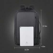 1个大容量旅行背包，男女通用，可扩展，户外沙滩包，学生包，笔记本电脑包，多功能背包，防水防刮面料，休闲商务风，假日旅行必备，复古背包，露营旅行包，冬季返校复古笔记本电脑包，男士运动休闲包，礼品袋，徒步背包，周末旅行包，背包，必备大容量旅行包，复古春季包 - 黑色 - 查看 7