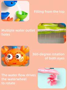 1-5 Years Old Kids Bath Toys, Floating Swimming Frog Baby Bath Toys, Fun Educational Bath Toys, Sensory Bath And Pool Toys, Spraying Toys, Non-Slip Suction Cup, Birthday Gifts For Boys And Girls, Bath Toys, Baby Toys, Bath Toys, Baby Supplies, Pool Toys