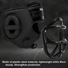 1pc Detachable PU Boxing Headgear, Unisex Adult & Kids Face & Head Protection For MMA, Muay Thai, Taekwondo, Boxing Training And Competition