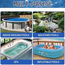 Kit Mantenimiento De Alberca 8pz Manguera 9 M + Redes, Kit De Mantenimiento De Piscinas Sobre El Suelo, Kit Alberca Aspiradora Cepillo Y Manguera - Azul - Ver 7