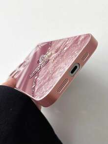 Creative & Fashionable High-End Iridescent Textured UV Printed Lucky Butterfly Design, Wear-Resistant & Dirt-Resistant Glass Phone Case, Suitable For IPhone 17 Pro Max, 17 Air, 16, 15, 14, 13, 12, 11 And Galaxy S25/S25 Edge/S24 Ultra/S23 Ultra/S22/S20/Galaxy A55/Galaxy A56/Galaxy A16 Phone Protective Cover