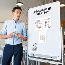 6pcs/12pcs Dry Erase Whiteboard Stickers, Embossed Removable Adhesive+PET Erasing Film White Board,Bulletin Borad Students School Class Home Office, Back To School Supplies, School Stuff, First Day Of School