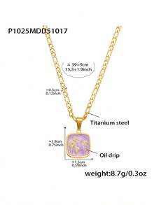 1 pezzo Collana con ciondolo a forma di cuore con zirconia, set di collane con ciondoli a goccia, placcato in oro 18K in acciaio inossidabile