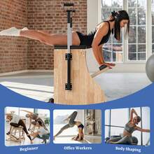 Premium Solid Wood Pilates Chair Studio-Quality Stability Chair Adjustable Split Pedal, 4 Medical-Grade Springs & 3-Level Handles​All-In-One Home Gym For Full-Body Workout, Rehab & Free Non-Slip Socks - White - View 9