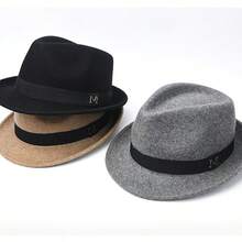1 件，男士英式圆顶礼帽，复古爵士风格宽边帽，秋季户外骑行配件，节日时尚礼物，修饰脸型的设计。 - 彩色 - 查看 4