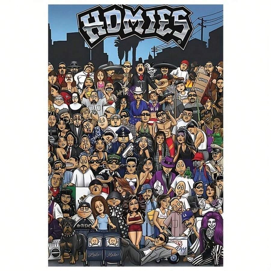 12x18 英寸无框活力家庭帆布墙画，现代都市街头风格海报，适合家居和卧室装饰 - 彩色 - 查看 1