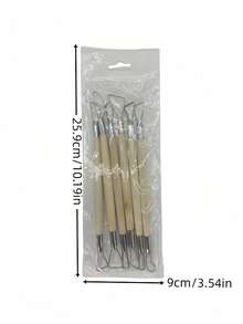 6pcs Ceramic Clay Sculpting Double-Headed Carving Tools Set, Polymer Clay Modeling Craft Tools
