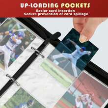 Bìa đựng thẻ bóng chày 400 ngăn – Album thẻ giao dịch 4 ngăn với 50 ngăn đựng, hộp đựng thẻ cho MTG, – Quà tặng cho bé trai, bé gái, nhà sưu tập - Nhiều màu - Xem 6