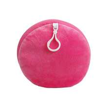 Microbead Bolster Tube Travel Pillow - Compact Neck Roll Pillow For Airplane Car Or Home - Soft Lumbar Port Pillow - Pink