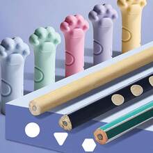 30 件可爱猫爪橡皮擦 - 柔和色彩（粉色、蓝色、绿色、黄色） - 带铅笔帽，耐用 PP 材质，适合学校、办公室、家庭 - 兼容钢笔、铅笔、马克笔 - 非常适合学生、教师、猫爱好者 - 批量文具用品、学校必需品、有趣的设计、光滑的表面、功能性配件、办公室工作人员 - 彩色 - 查看 4