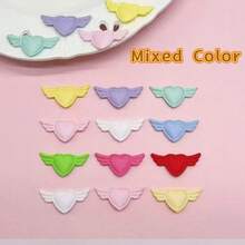 20/50 Pcs Multicolor Fabric Star/Heart /Cross/Angel Wing/Crown/Musical Note Patches, Suitable For Sewing Projects,DIY Crafts, Clothes, Hat Headdress, Bags, Jackets, Dresses ,Christmas And Party Decoration, Hair Clip Accessories And Handicrafts, Best For Christmas - Multicolor - View 23