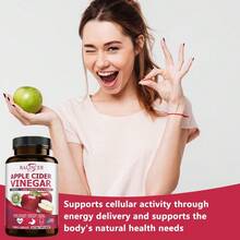 Suplemento de vinagre de sidra de manzana, potencia natural, 1000 mg, 120 cápsulas - 1 botella - Ver 3