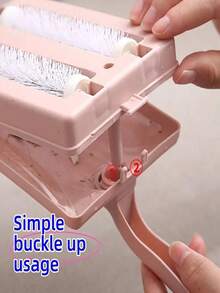 1pc Multipurpose Reusable Cleaning Brush, Handheld Vacuum Cleaner, Home Bedding Sofa Lint Remover, Pet Hair Remover, Clothes Lint Cleaner Tool With Handle And Dual Wheels, Requires Simple Assembly, Refer To Video For Usage Instructions - Multicolor - View 12