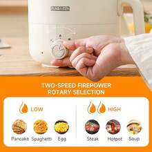 RAF Portable Electric Cooker & Steamer, Multi-Function Pot For 1-3 People, Convenient For Stir-Frying, Stewing, Steaming, Non-Stick Pot, Suitable For Cooking Chicken, Noodles, Rice, Soup, Porridge, Steamed Buns, Hot Pot And More