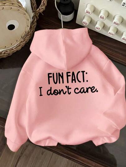 Tween Girl Graphic Print Thermal Lined Sweatshirt, Warm & Comfortable For Autumn/Winter