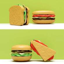 27pcs Realistic Food Toy Set, Including Hamburger, Sandwich, French Fries, Burrito, Etc., Suitable For Boys And Girls Cooking Toys - Multicolor - View 6