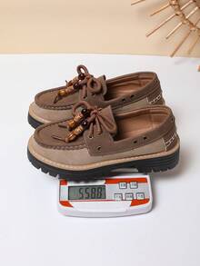 New Women's Loafers, Lightweight, Comfortable, Elegant, Fashion, British Style, Block Heel, Soft Sole, Slip-On Low-Top Shoes - Camel - View 6