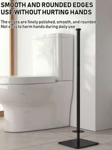 1pc Toilet Paper Holder With Spare Function, Free-Standing Toilet Paper Storage Rack For Bathroom And Toilet Spare Toilet Paper Storage