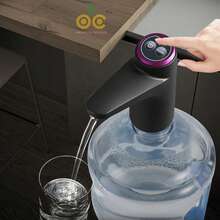 1 Pieza Dispensador De Agua PortáTil EléCtrico Recargable, Bomba De Agua EléCtrica Plegable AutomáTica Y De Varios Engranajes, Dispensador De Agua PortáTil Recargable Por Usb-C,Dispensador De Agua Con BateríA De Carga RáPida, Recargable Por Usb 100%, Luz Indicadora De Encendido AutomáTico, PláStico Y Liviano, Adecuado Para Varios TamañOs De Botellas De Agua De Vidrio, DiseñO ErgonóMico De Agua Potable, HigiéNico Y  , Material De Acero Inoxidable, PortáTil Y FáCil De Instalar. - Negro - Ver 9