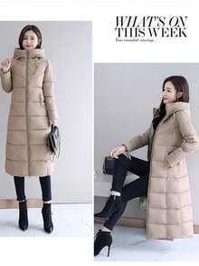 Women Winter Coats - Màu Khaki - Xem 2