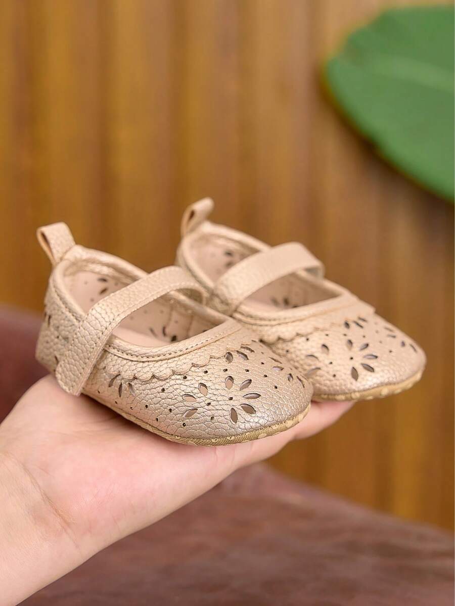 Schuhe für Kleinkind Mädchen, lässige flache Schuhe mit weicher Sohle, geeignet für drinnen und draußen, Frühling/Sommer/Herbst/Winter, 0–1 Jahre alt