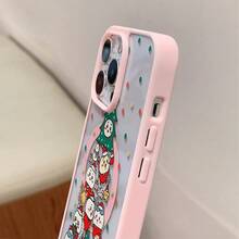Funda con estampado de árbol de dibujos animados (1 unidad). Teléfono con diseño magnético, compatible con phone 11/12/13/14/15/16/Pro/Plus/Pro y S22/223/824/S25/Ultra/FE y otros modelos. Admite carga inalámbrica. Ideal para regalar a familiares y amigos en ocasiones especiales como Año Nuevo, San Valentín, etc. - Rosa - Ver 2