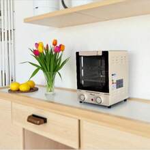 DON FELIZ 15L Compact Electric Oven, 800W, Adjustable Temperature 0-250°C And 60-Minute Timer, Mini Oven With Tray And Rack, White And Green Design. Ideal For Small Kitchens - Phích cắm loại EU E (220-240V) - Xem 6