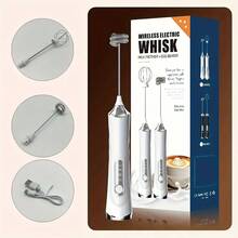 USB Rechargeable Electric Milk Frother, 3-Speed Mini Milk Foamer Drink Mixer For Coffee, Matcha, Latte, Cappuccino, Hot Chocolate, 600mAh - Multi-color Milk Frother - View 8